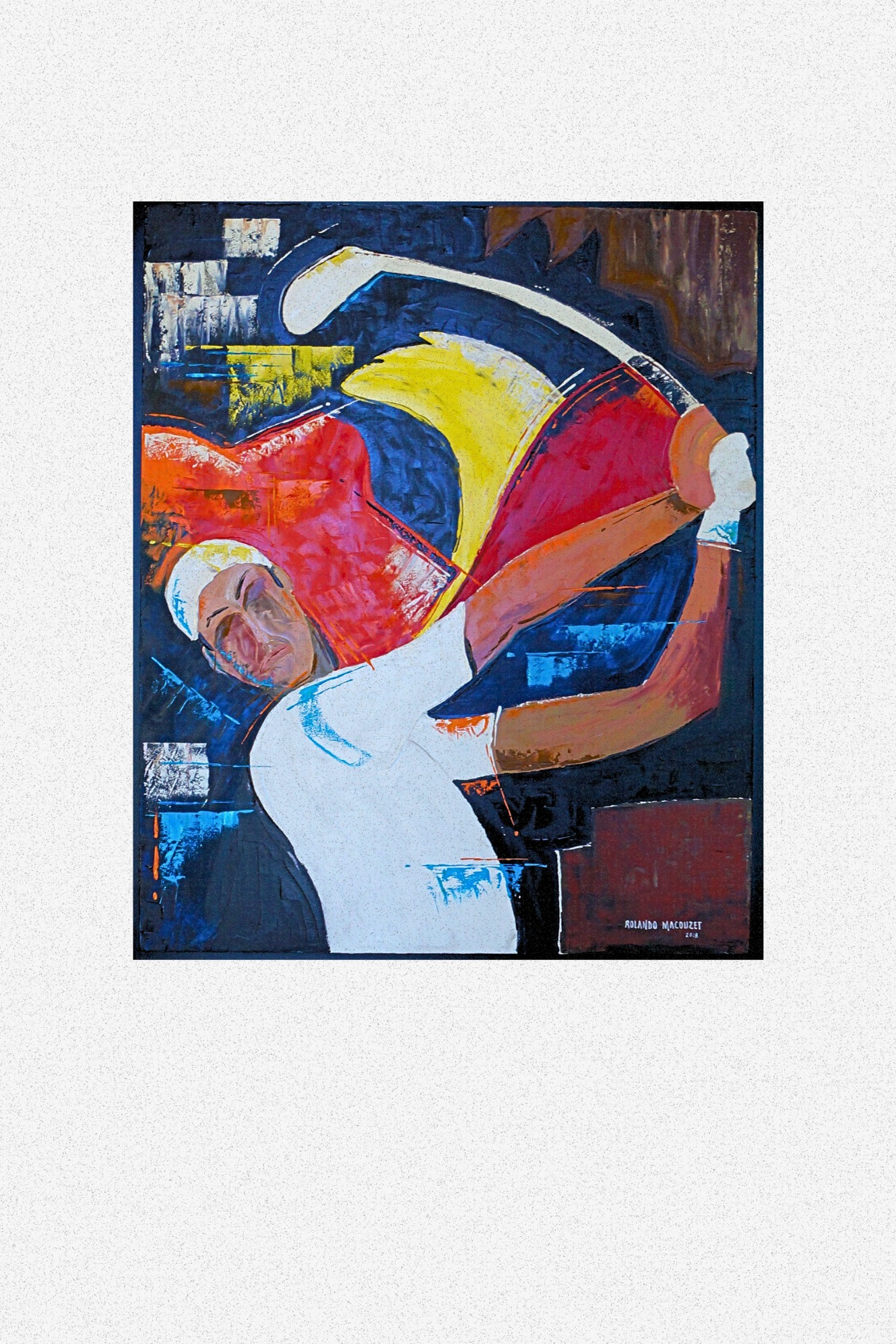 Pintura al óleo Athletic Grace - Arte deportivo con espátula 50x70cm México