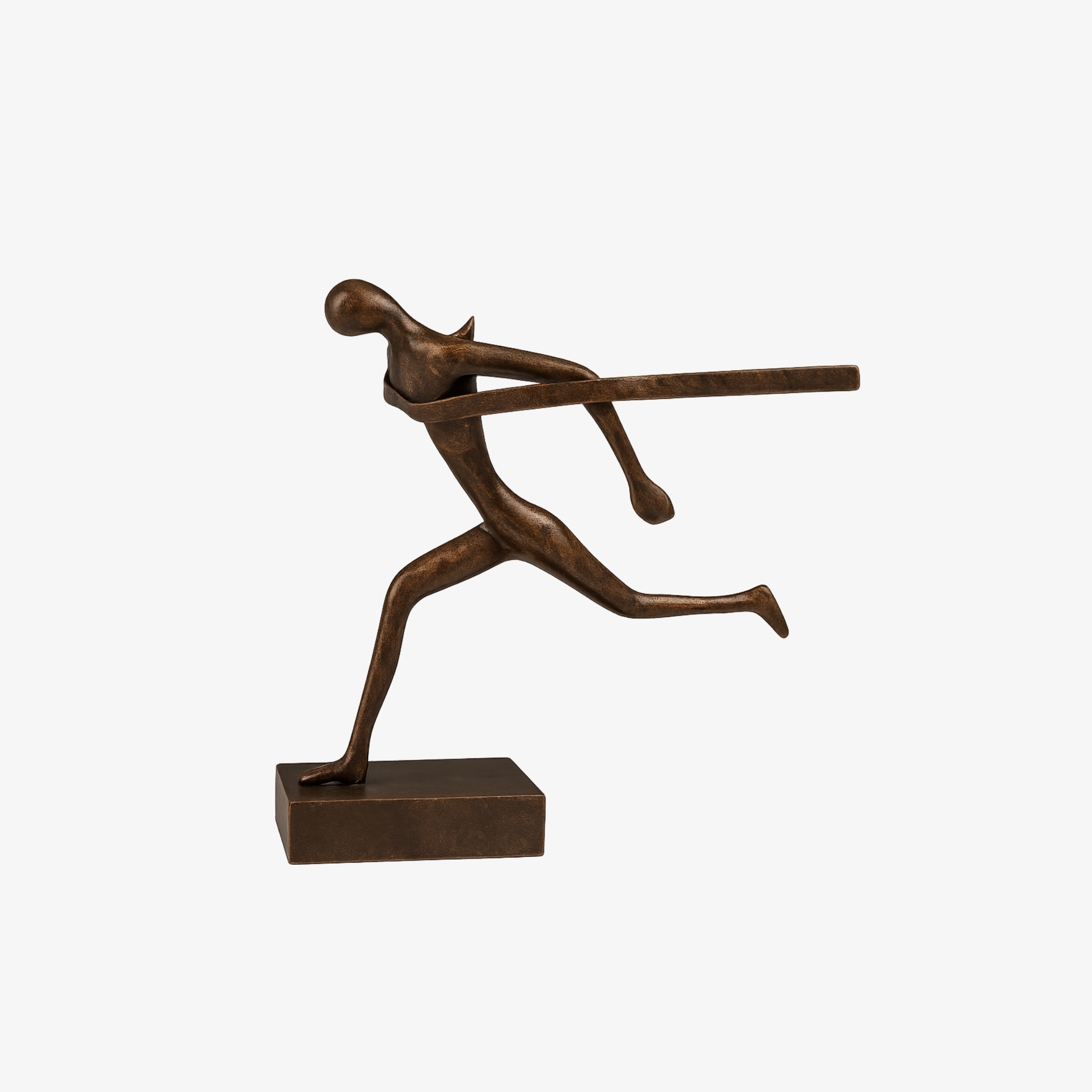 Figura dinámica corriendo en bronce - Trofeo para atletismo deportivo