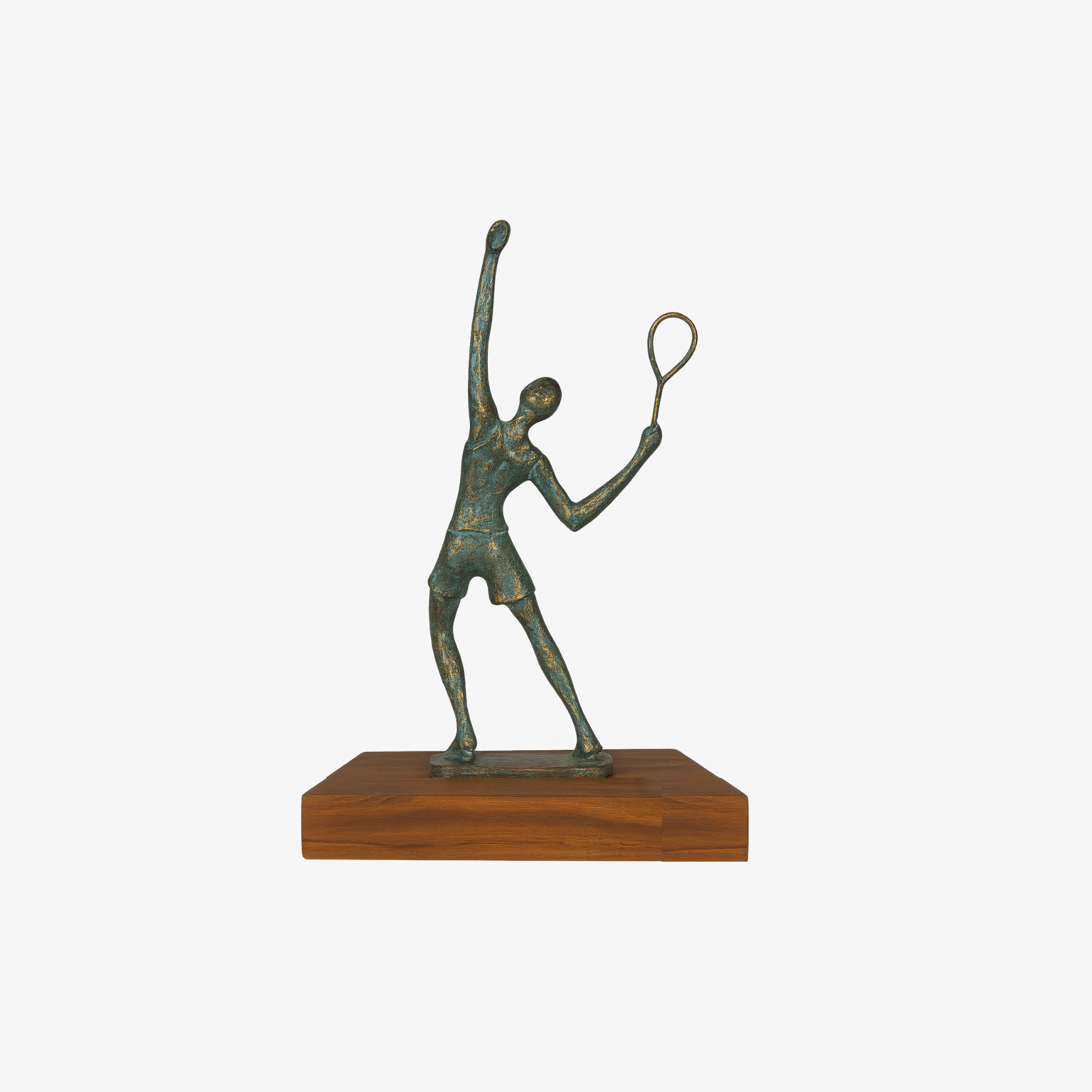 Jugador de tenis en acción - Trofeo dinámico para tenis clubes deportivos